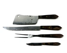 4 Piece Vintage Robinson Knife Co Knife and Fork Set