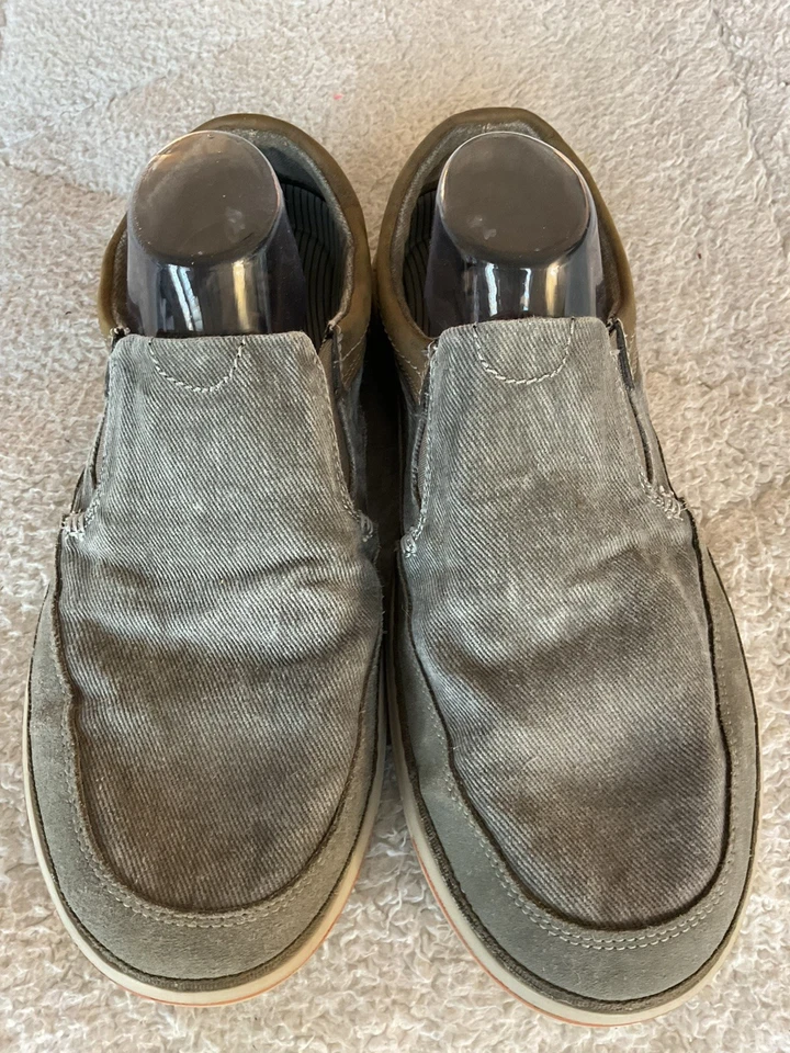 Мокасины без шнуровки Skechers 64355 Relaxed Fit с эффектом памяти серые мужские размер США 11,5 - Изображение 2 из 4