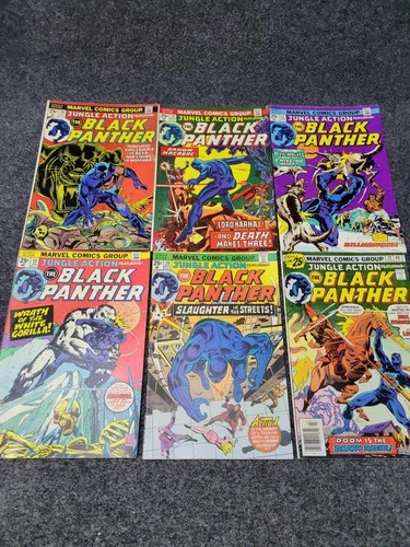 Vintage Marvel Jungle Action Black Panther Comic Lot Issues 10 11 12 13 20 22