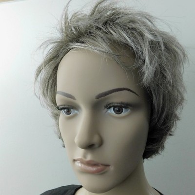 Choppy & Chunky Layered Short Medium Brown Blonde Gray Pixie Meg Synthetic Wig