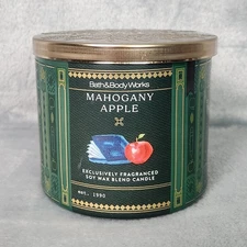 *NEW* MAHOGANY APPLE ~ 3 Wick CANDLE  ~ Bath & Body Works ~ SHIPS FREE!