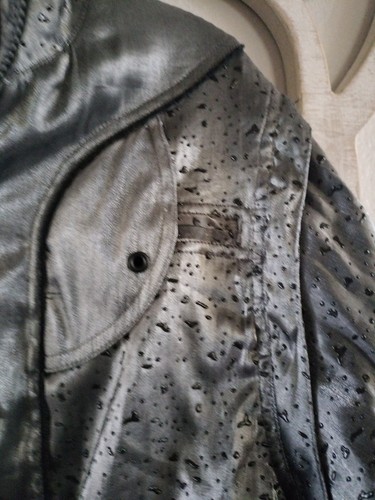 Jamie Sadock Jacket Vest Medium Womens Grey Splatter Wet Look Tennis Zipper Golf - Picture 4 of 11