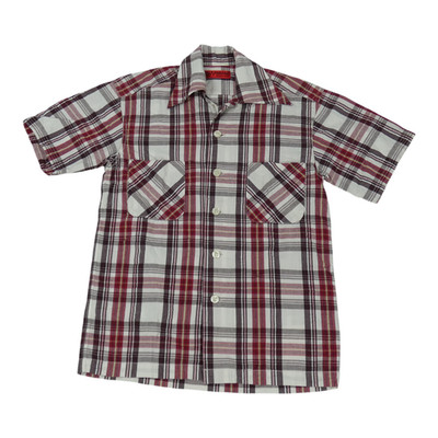 Evisu Button Up Shirt Mens S Sz 36 Red Plaid Yamane Japan Made