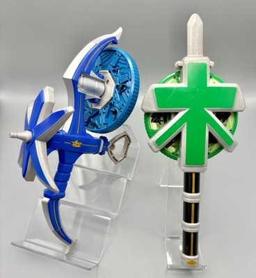 Power Rangers Samurai Sentai Shinkenger Wasserpfeil & Holzspeer Set Bandai Sp...
