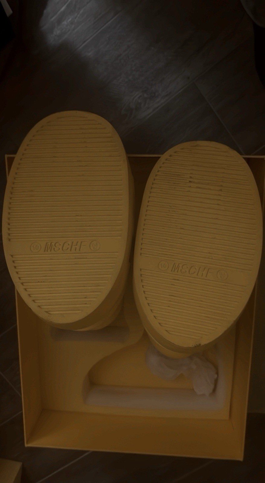 Crocs X MSCHF Big Yellow Boot US 10 image 4