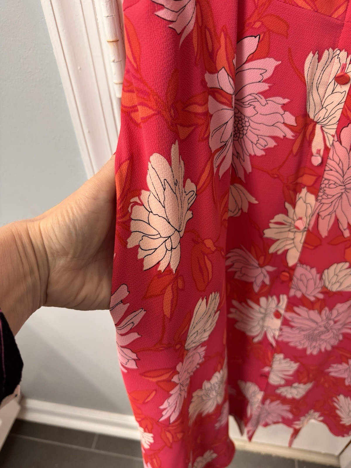 Talbots Raspberry Colored Short Flutter Button-Do… - image 7