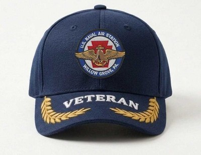 Customized Name Embroidered Hat Us Naval Air Station Willow Grove, Veteran Cap
