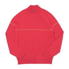 HERMES sweater Size XL All-cashmere long-sleeved half-zip high-neck knit swe...