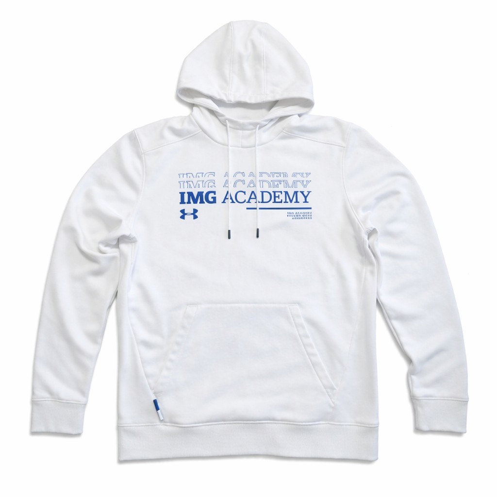 kids white hoodie under armour