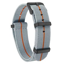 18mm Waterproof Nylon Watch Strap for 1pc Grey/Orange