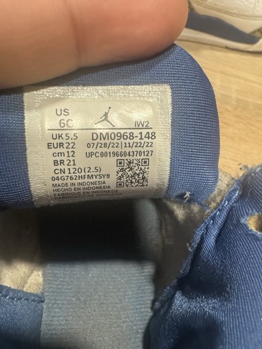 Size 6c - Nike Jordan 3 True Blue 2016 Retro 832033-106 Toddler - Picture 5 of 5