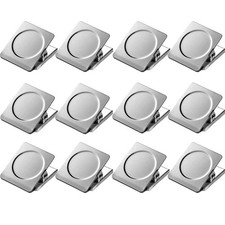 Strong Magnet Clips 1.2 Inch - 12 Packs Heavy Duty Metal Magnetic Clips