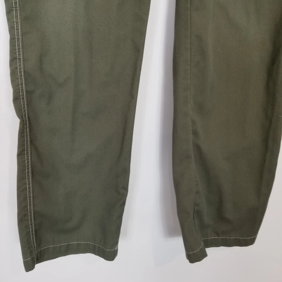 Calça cargo militar feminina True Religion tamanho 32 Kalamata oliva Y2K perna larga - Imagem 4 de 4