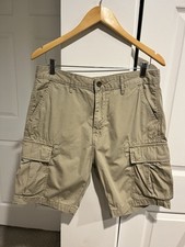 Levis Mens Cargo Shorts 32 Khaki Tan Ripstop Skater Utility Military Red Tab