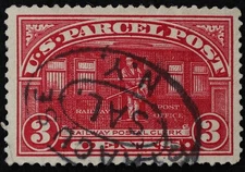 U.S. Used Stamp Scott #Q3 3c Parcel Post. Jumbo. Syracuse Oval Cancel. Choice!