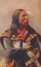 Joseph Help Native American Indian Omaha Antique 1903 - Photo Postcard