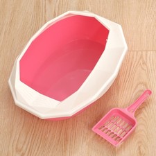 Mini Plastic Cat Kitten Litter Tray Toilet Box Basin for Small Animals