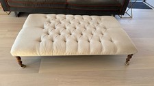 LARGE DEEP BUTTONED FOOTSTOOL IN BEAUTIFUL CONDITION