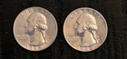1964 - D and 1964 - P Washington Silver Quarters (Lot of 2), 25c, Circulated