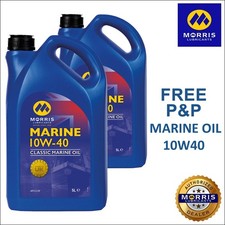 Morris 10lt Marine 10W-40 10w40 Oil Classic Marine Canal Boat Barges 2 X 5LT 3.45 per litre