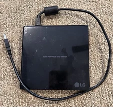 LG Slim Portable DVD Writer GP65NB60 5V 1.6A & Micro USB cable Black CD Burner