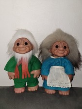 Thomas Dam 14" 1977 Grandparents Troll Dolls Made In Denmark