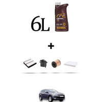 Hoffcar Servicekit 4 Filter Und 6L ÖL FüR Citroen C-Crosser 2.2 Hdi 115Kw Ab
