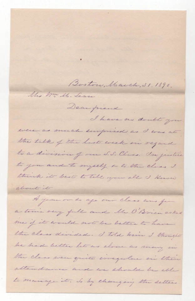 US 1890 NEW ENGLAND HOME FOR LITTLE WANDERERS BOSTON MACHINE CANCEL COVER & LET - Image 4 of 4