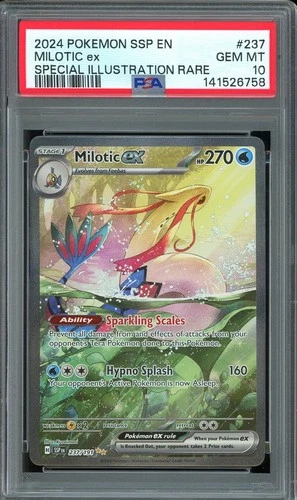 PSA 10 GEM MINT - Milotic ex #237 Surging Sparks Special Illustration Rare