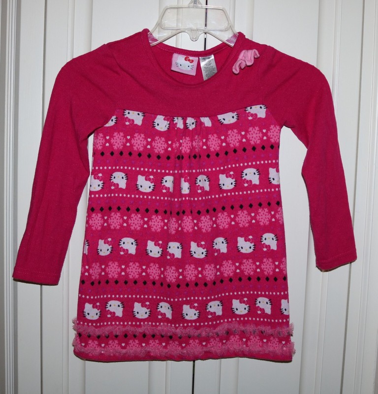 Girls Hello Kitty Sweater Dress / Long Sleeve Top - Size 5T