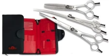 Kenchii Five Star Even Handle Grooming Shears Multiple Lengths, Thinners, & Sets