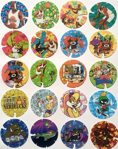 Space Jam Tazos Set Number 1 to 60 - Looney Tunes Michael Jordan Pogs - 1996 - Picture 15 of 19
