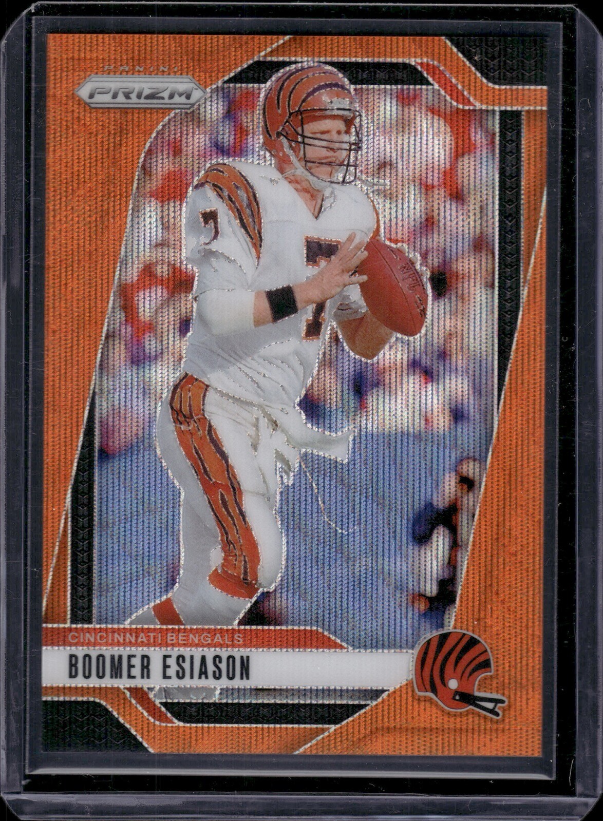 BOOMER ESIASON 2024 PANINI PRIZM FOOTBALL #61 ORANGE WAVE BENGALS 15/60