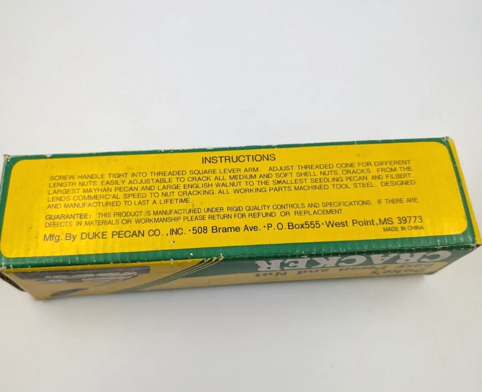 Duke's Easy Pecan and Nut Cracker Steel Silver & Wood Handle with Original Box - Image 3 of 4