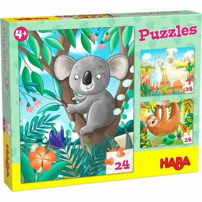 HABA Puzzles Koala Sloth & Co. Children's puzzle Puzzle children 3 x 24 pieces