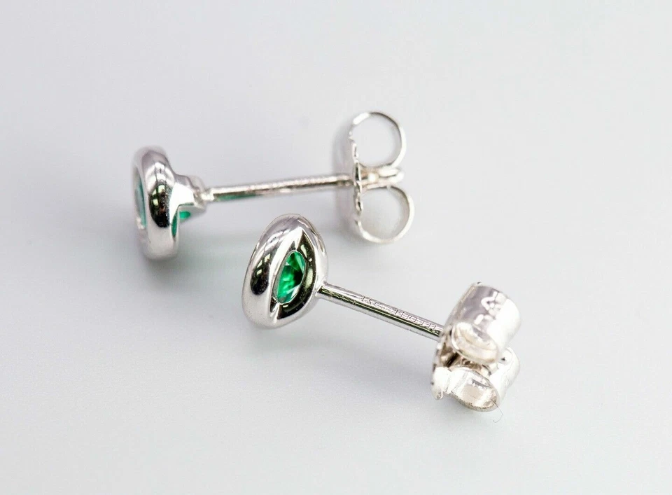 Pendientes de tsavorita Tiffany & Co. de plata esterlina color por yarda de Elsa Peretti Foto 4 de 4