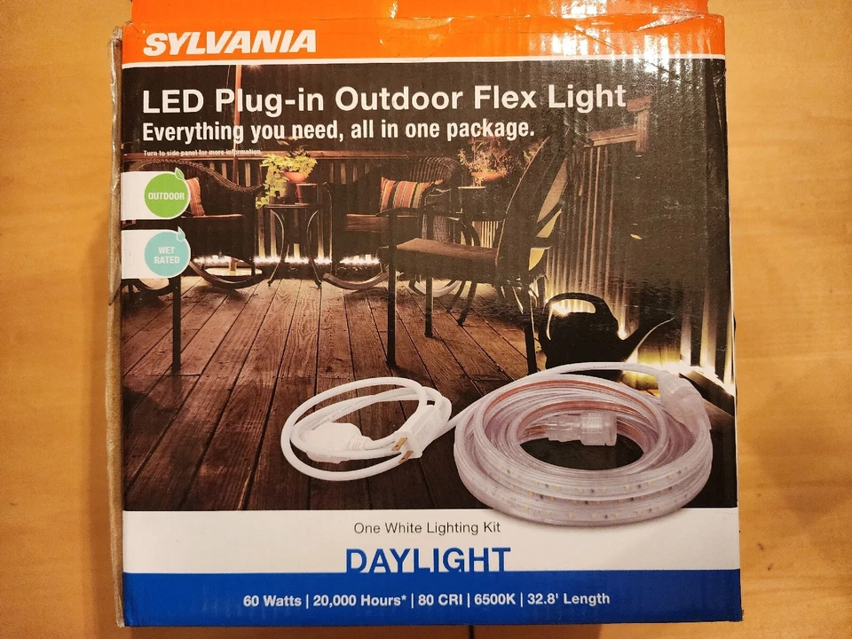 Sylvania Enchufable Blanco Exterior Flex LED Paisaje Iluminación Cubierta Riel Luz Foto 3 de 3