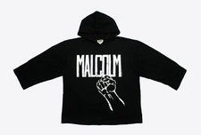 Vintage 90s Malcolm X Hoodie Sweatshirt 1992 Dr. Betty Shabazz Large Hip Hop Rap