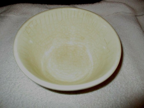 Vintage McCoy Oven Proof YELLOWARE Pink and Blue Striped 8" Mixing Bowl - Picture 2 of 3