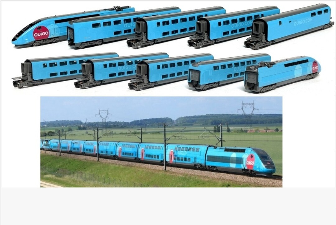 KATO 10-1763 Train High Speed Tvg Duplex SNCF Ouigo France