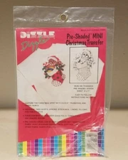 Dizzle Pre Shaded Mini Transfer - Bear In Stocking # 52001