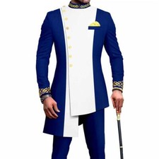 African Suit for Men Dashiki Coats and Ankara Pants 2 Piece Set Wedding Outfits