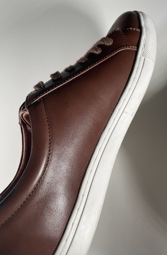 Nick Graham Shoes Men’s 9 Brown White Lace Up Comfort Uncommon Bob Sneakers - Picture 7 of 14