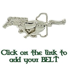 Galloping Mustang Horse Metal Belt Buckle Cowboy Western Rodeo