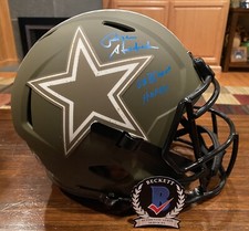 Roger Staubach Signed Cowboys Salute to Service Helmet HOF 85 SB MVP Beckett 2