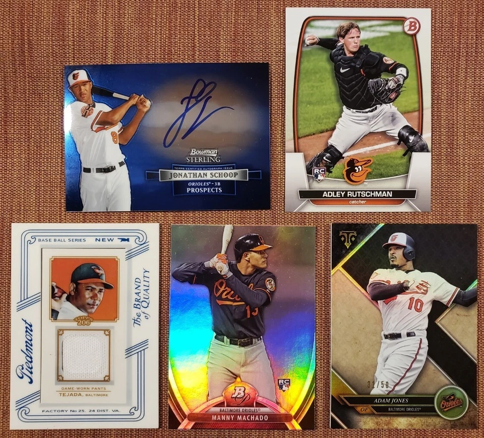 Orioles Baseball Cards Rutschman RC Machado Ripken Jones /50 Schoop AUTO RC's - Image 4 of 4