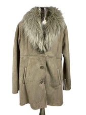 Gabriella Vicenza Jacket Size M 14 Faux Shearling/fur Biscuit Womens Coat Eu42