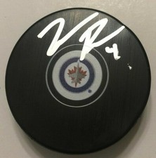 NEAL PIONK SIGNED WINNIPEG JETS HOCKEY PUCK W/ CASE COA