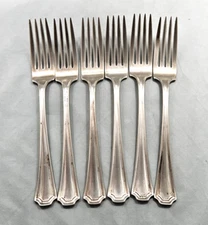 Vtg NS National Silver EPNS One Pattern 6 Forks 7.5in Silverplate Discontinued