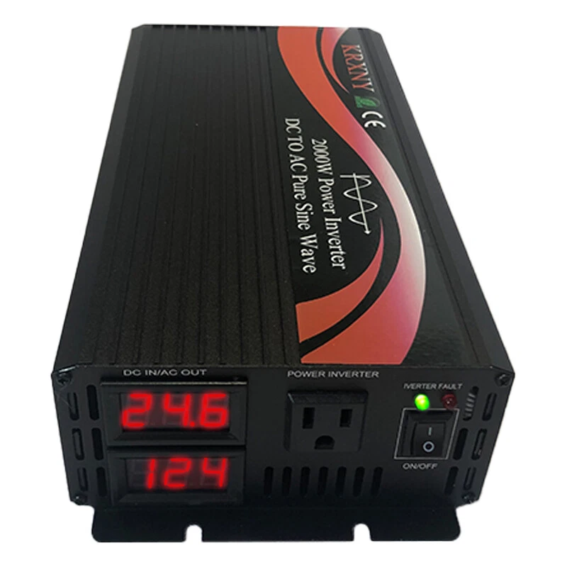 Power Inverter Pure Sine Wave 1000W 1500W 2000W 12V 24V 48V DC to 120V AC 60HZ - Image 3 of 4